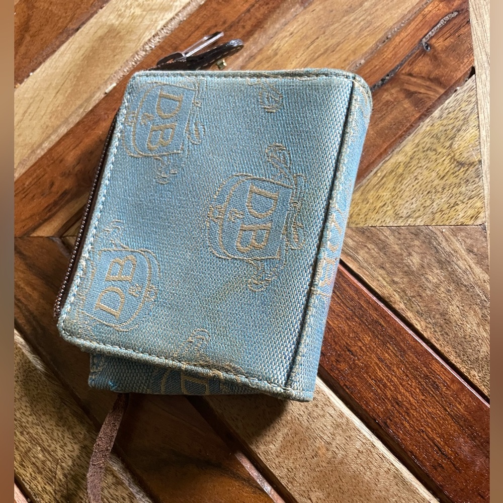 Dooney and Burke key/card, ID holder with ID view holder and zipper/coin.
